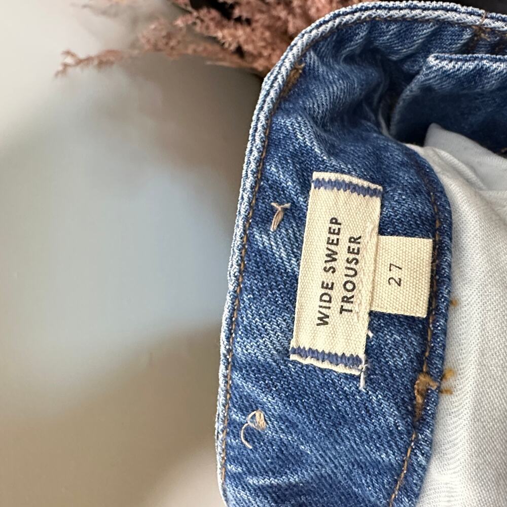 Madewell Wide Sweet Denim Trousers Java Wash Sz 2… - image 8